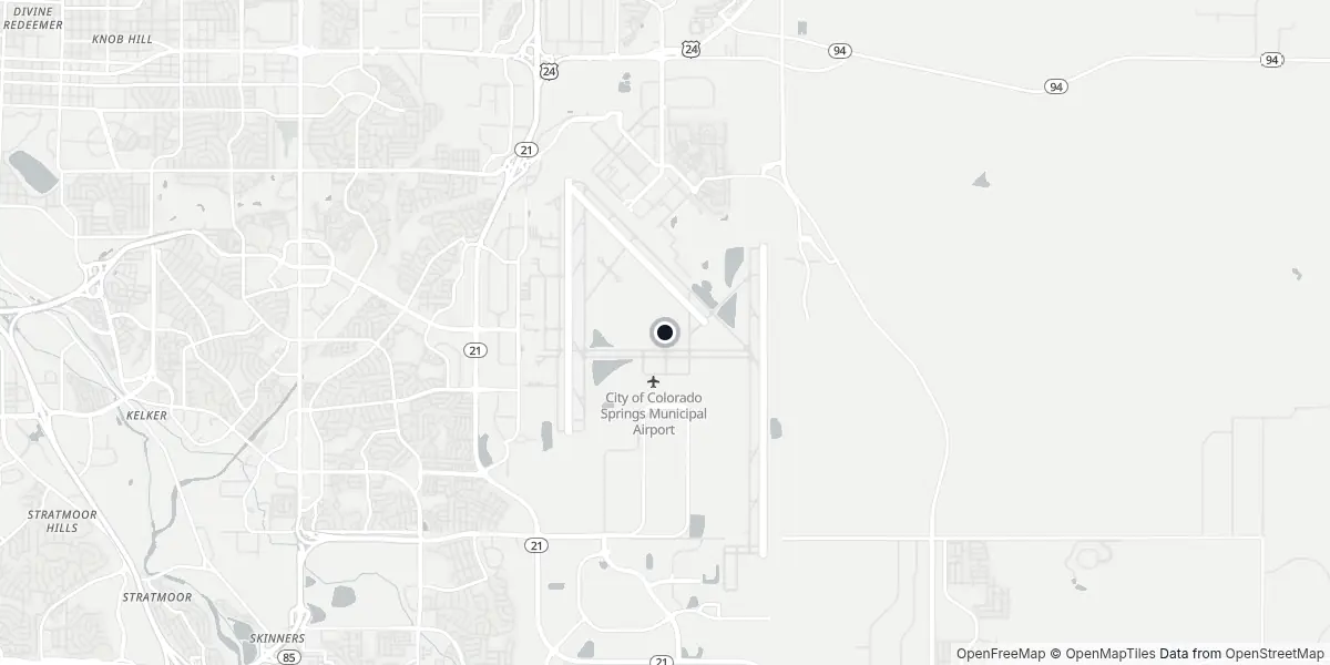 Mappa dell'Aeroporto di Colorado Springs