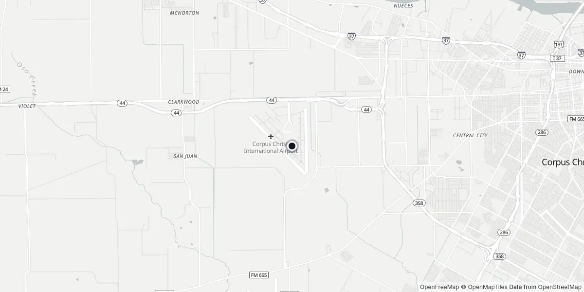 Mappa dell'Aeroporto di Corpus Christi