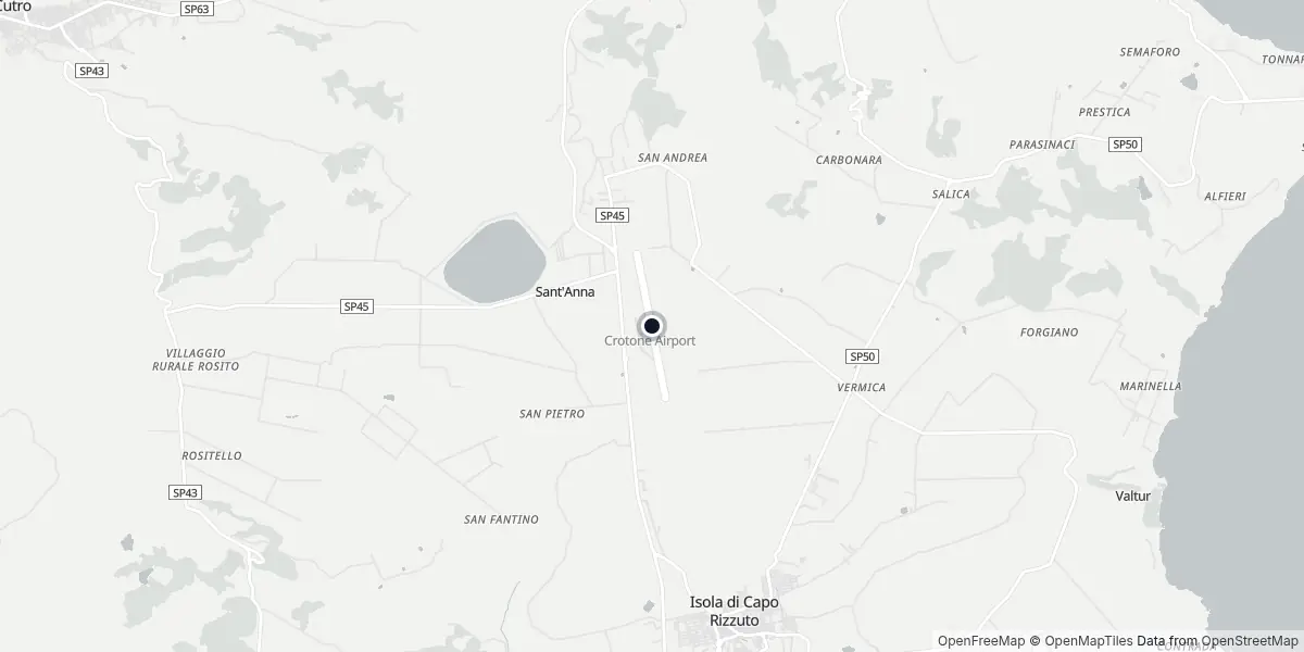 Mappa dell'Aeroporto di Crotone - Sant'Anna