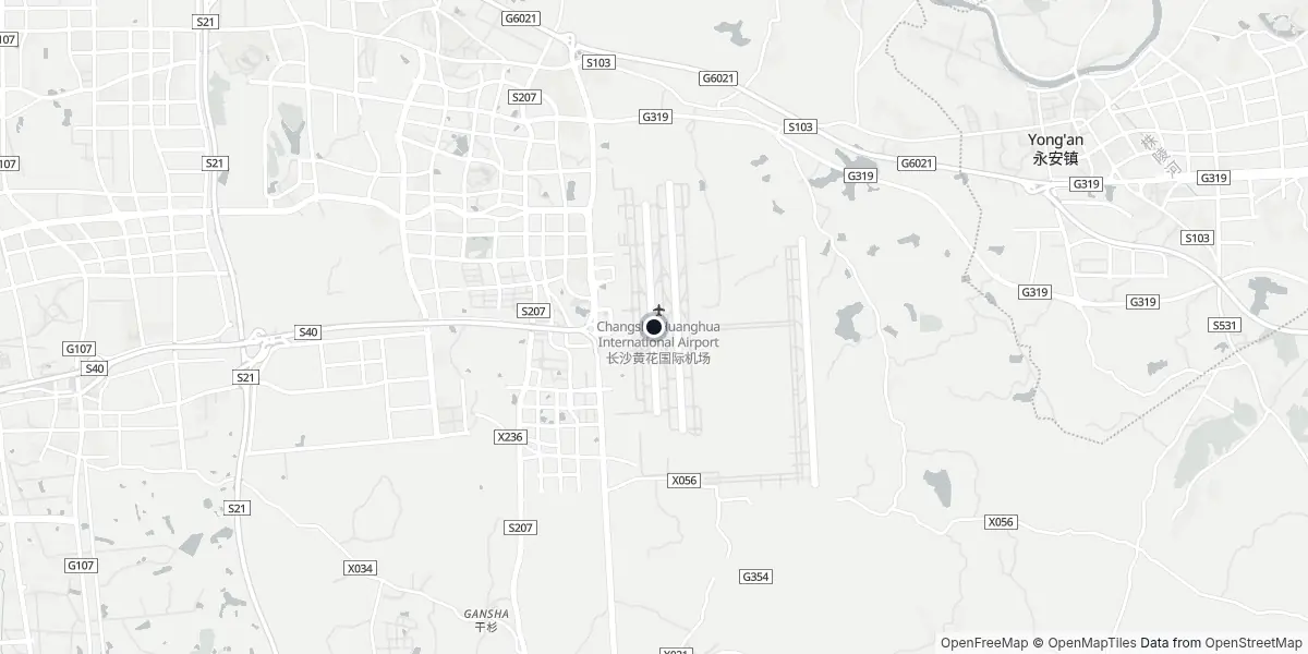 Mappa dell'Aeroporto di Changsha - Huanghua