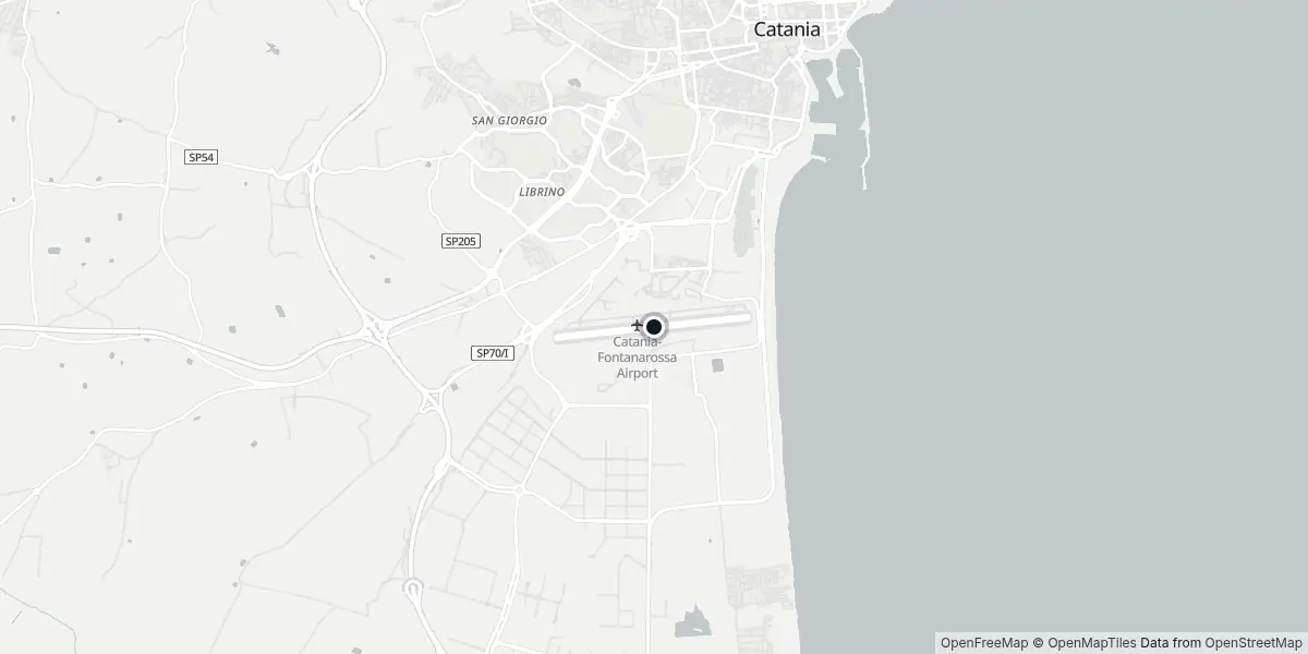 Mappa dell'Aeroporto di Catania - Fontanarossa