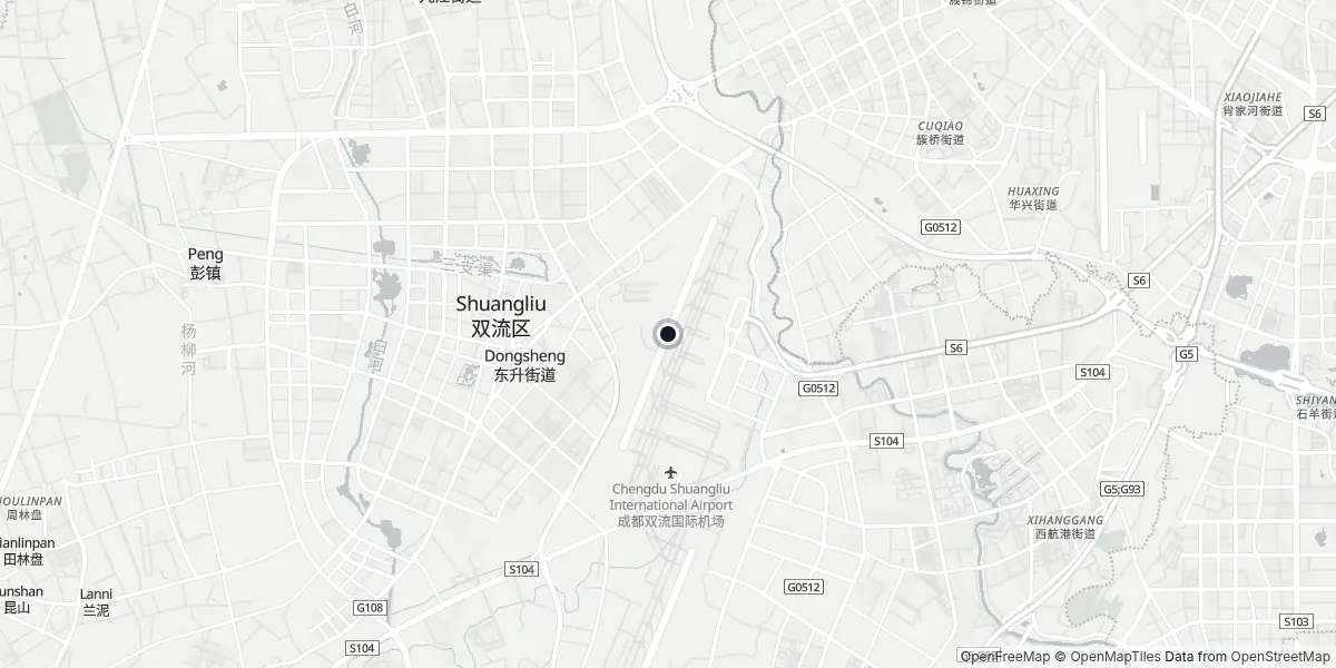 Mappa dell'Aeroporto di Chengdu - Shuangliu