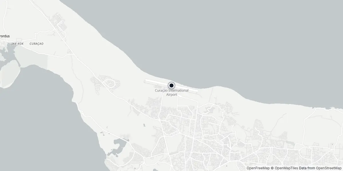 Kaart van Luchthaven Willemstad - Hato
