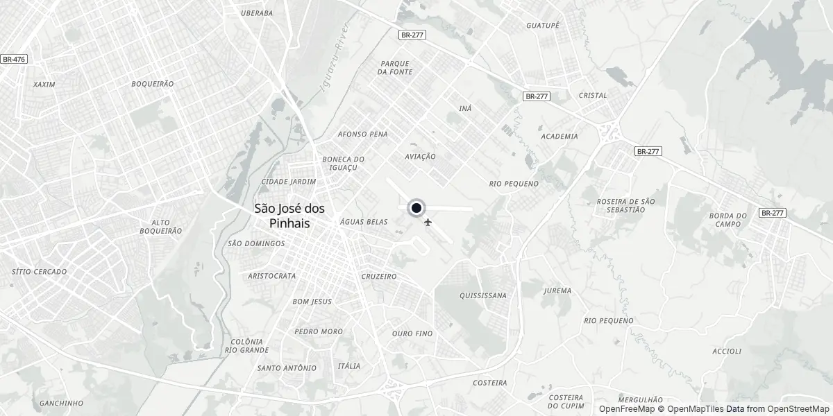 Mapa do Aeroporto de Curitiba - Afonso Pena