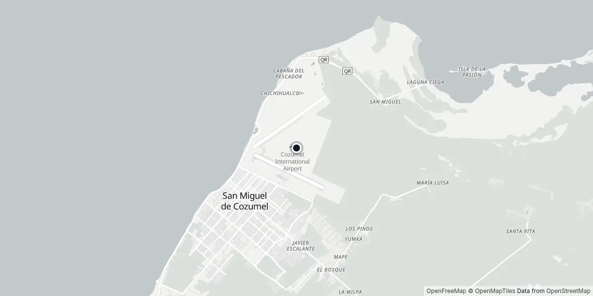 Mapa do Aeroporto de Cozumel