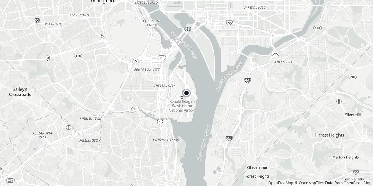 Mappa dell'Aeroporto di Washington - Ronald Reagan