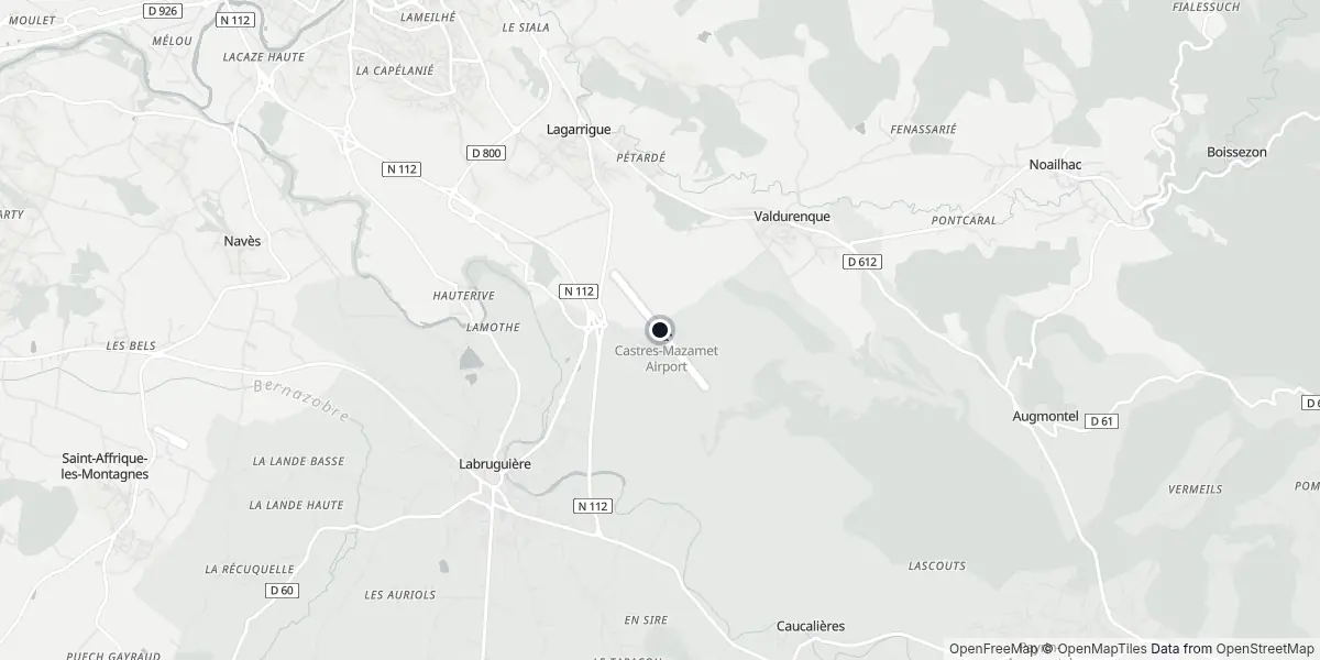 Mappa dell'Aeroporto di Castres - Mazamet