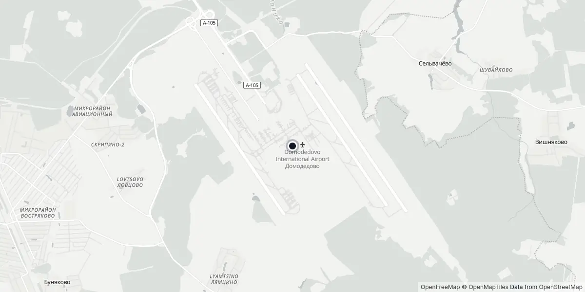 Mapa do Aeroporto de Moscovo - Domodedovo