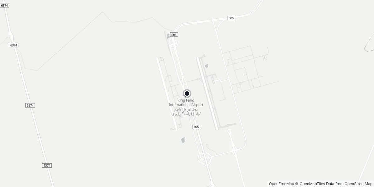 Mappa dell'Aeroporto di Dammam - King Fahd