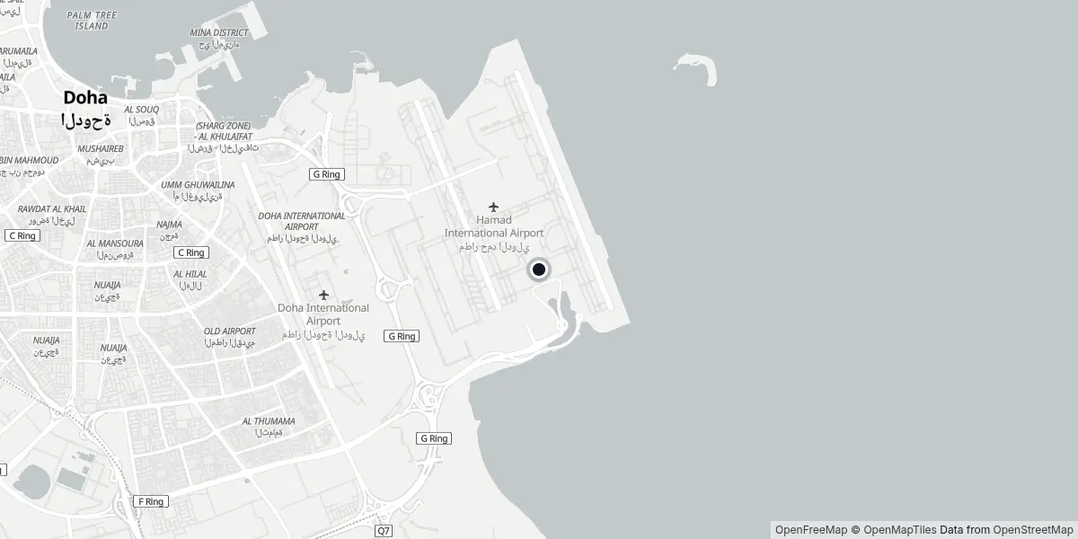 Mapa do Aeroporto de Doha - Hamad