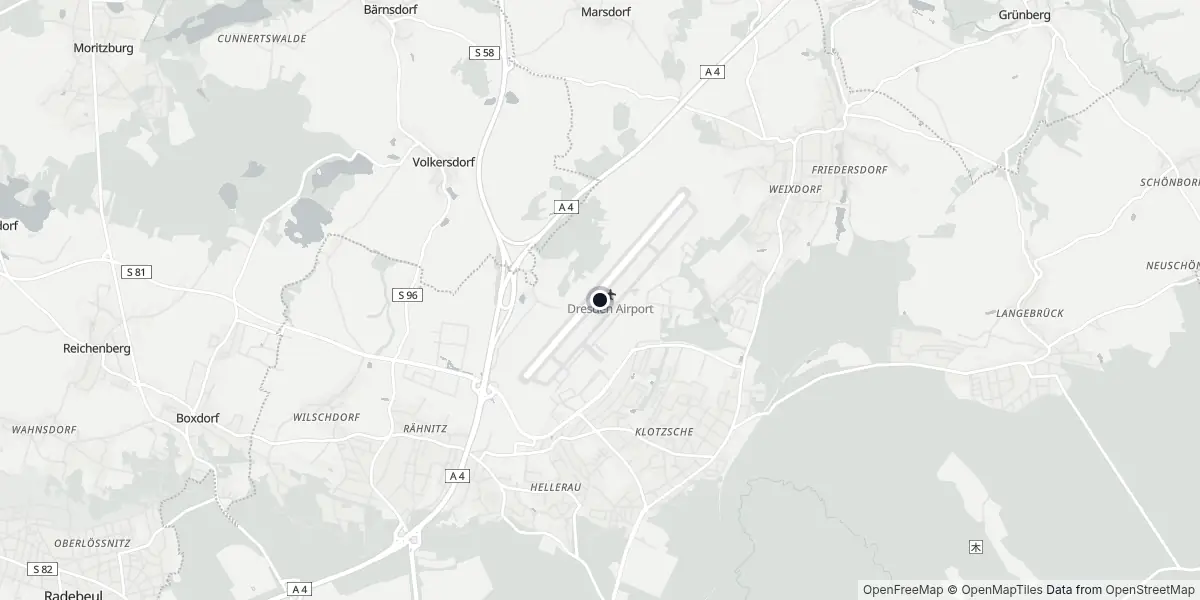 Mappa dell'Aeroporto di Dresda