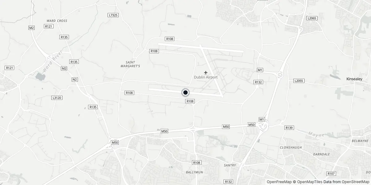 Mapa do Aeroporto de Dublin