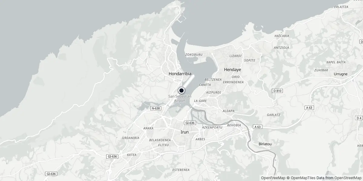 Mappa dell'Aeroporto di San Sebastián