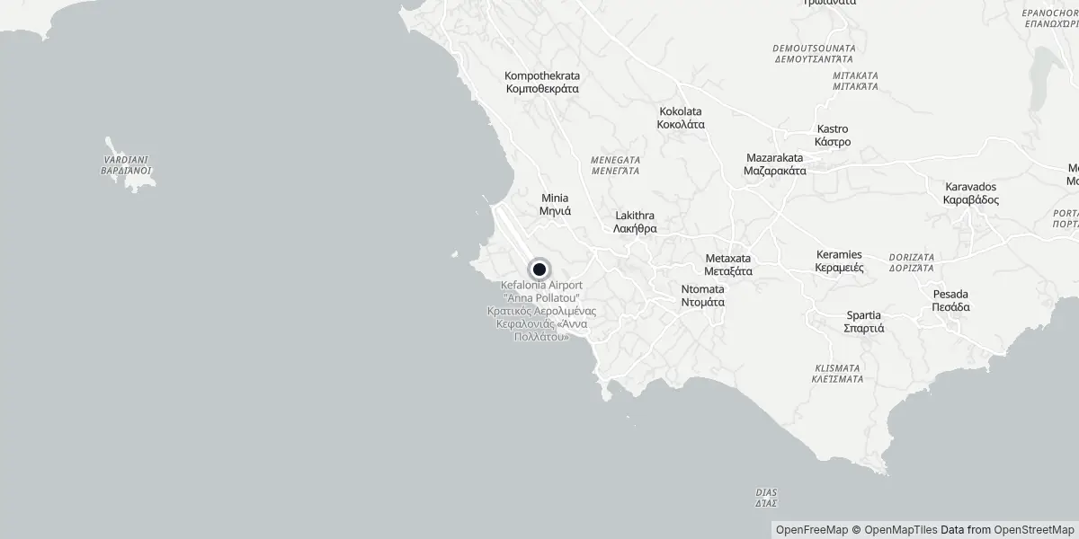 Mappa dell'Aeroporto di Cefalonia
