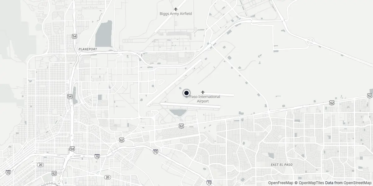 Mapa do Aeroporto de El Paso