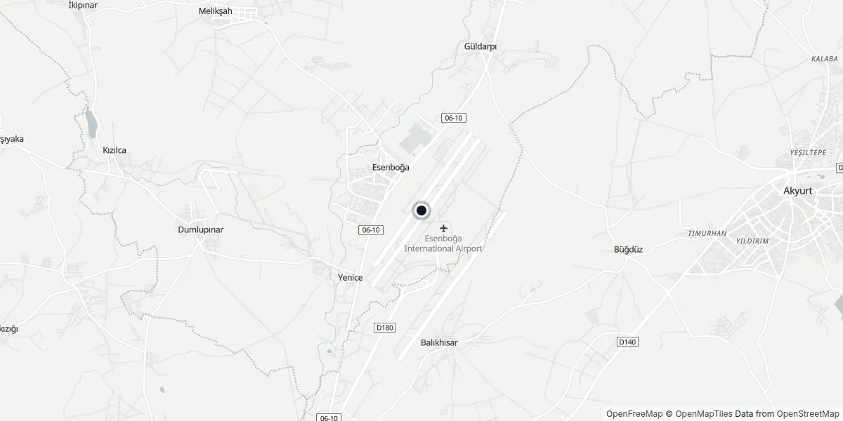 Mappa dell'Aeroporto di Ankara - Esenboğa