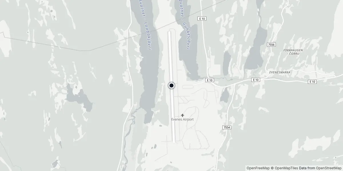 Mappa dell'Aeroporto di Harstad-Narvik - Evenes