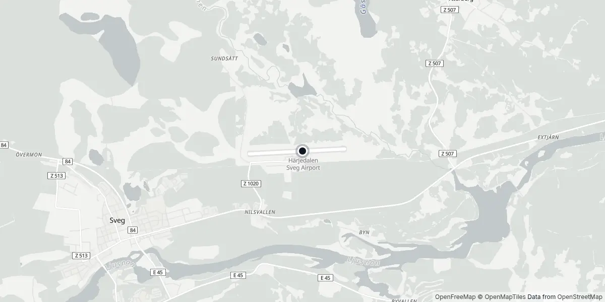 Mappa dell'Aeroporto di Sveg