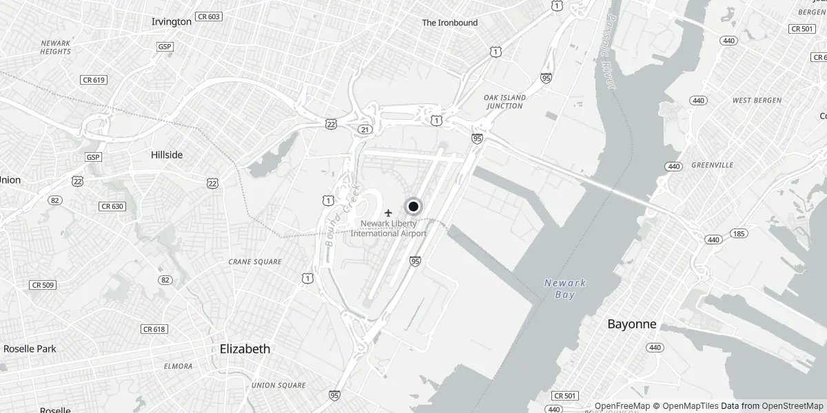 Mapa do Aeroporto de Newark - Liberty