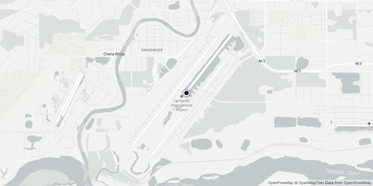 Mappa dell'Aeroporto di Fairbanks