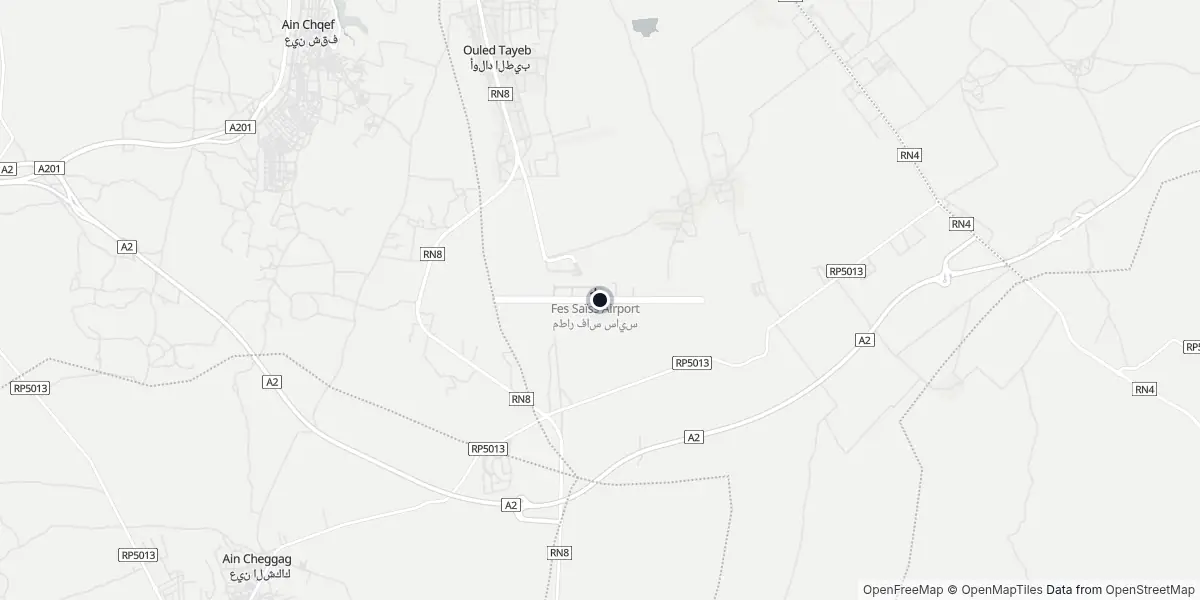 Mapa do Aeroporto de Fez - Saïss