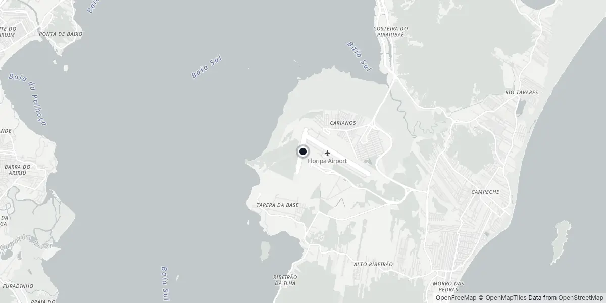 Mapa do Aeroporto de Florianópolis - Hercílio Luz