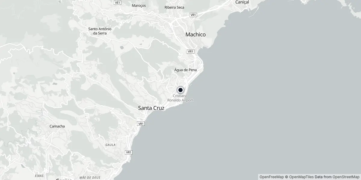 Mapa do Aeroporto de Madeira