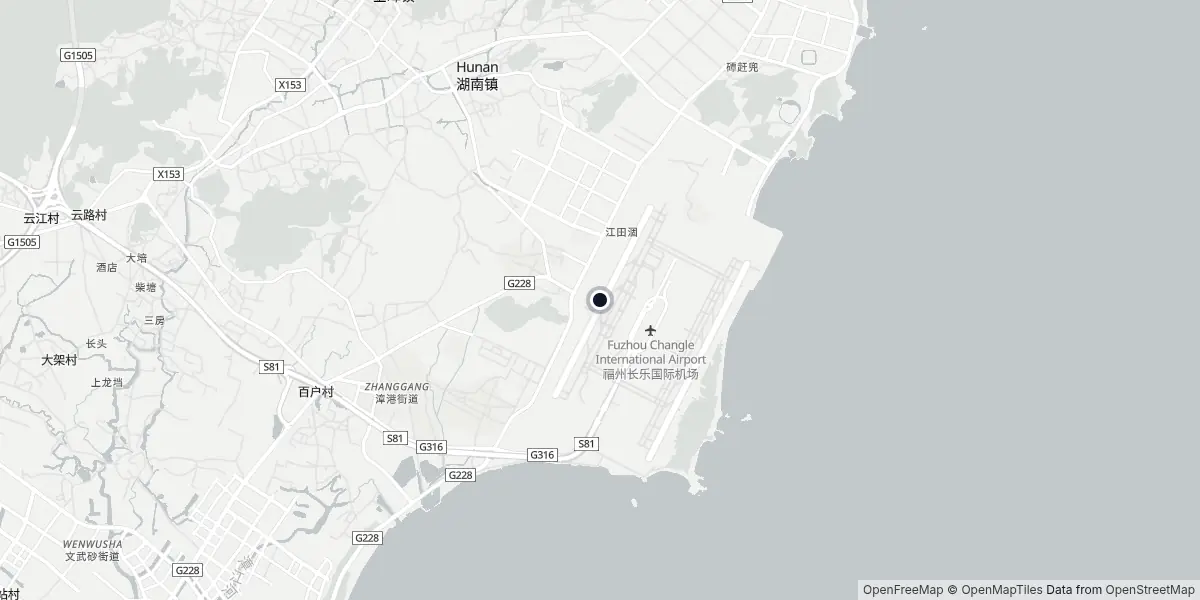 Mappa dell'Aeroporto di Fuzhou - Changle