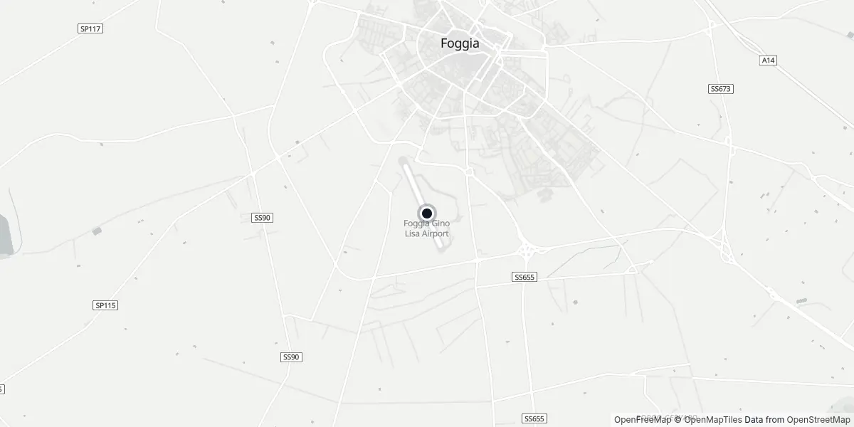 Mappa dell'Aeroporto di Foggia - Gino Lisa