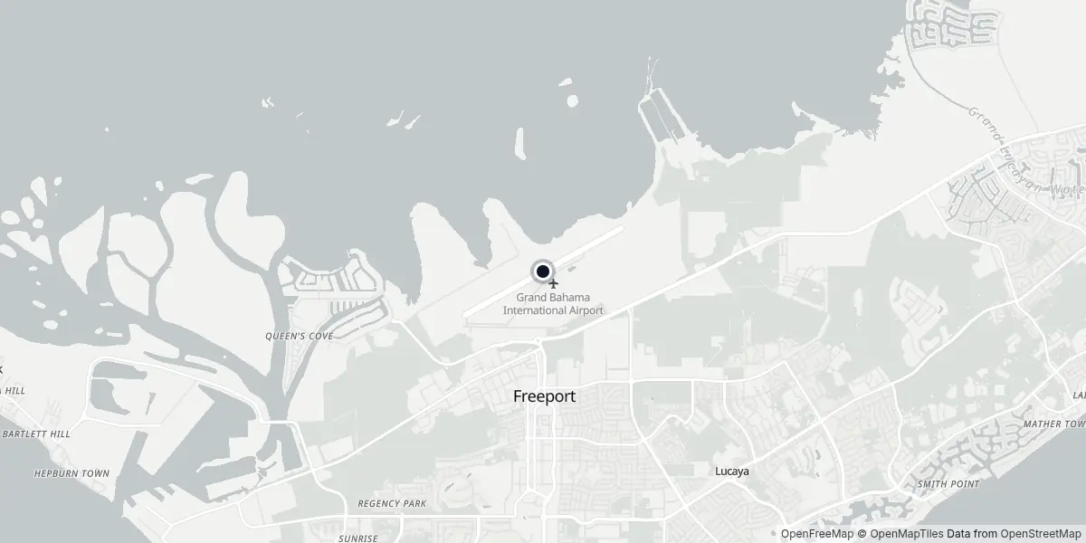 Mappa dell'Aeroporto di Freeport