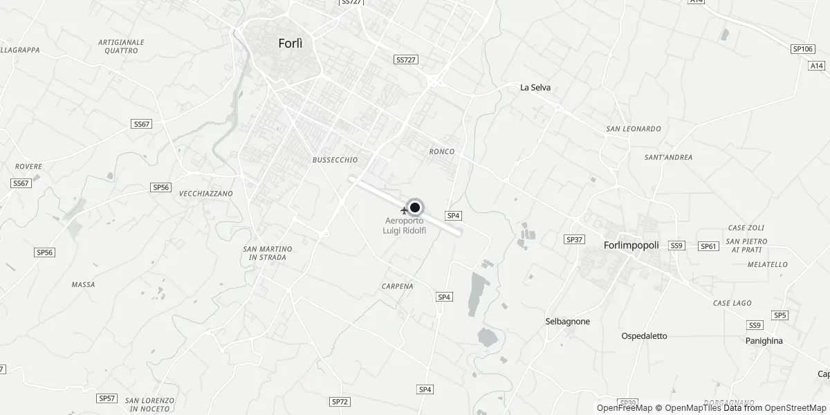 Mappa dell'Aeroporto di Forlì - Luigi Ridolfi