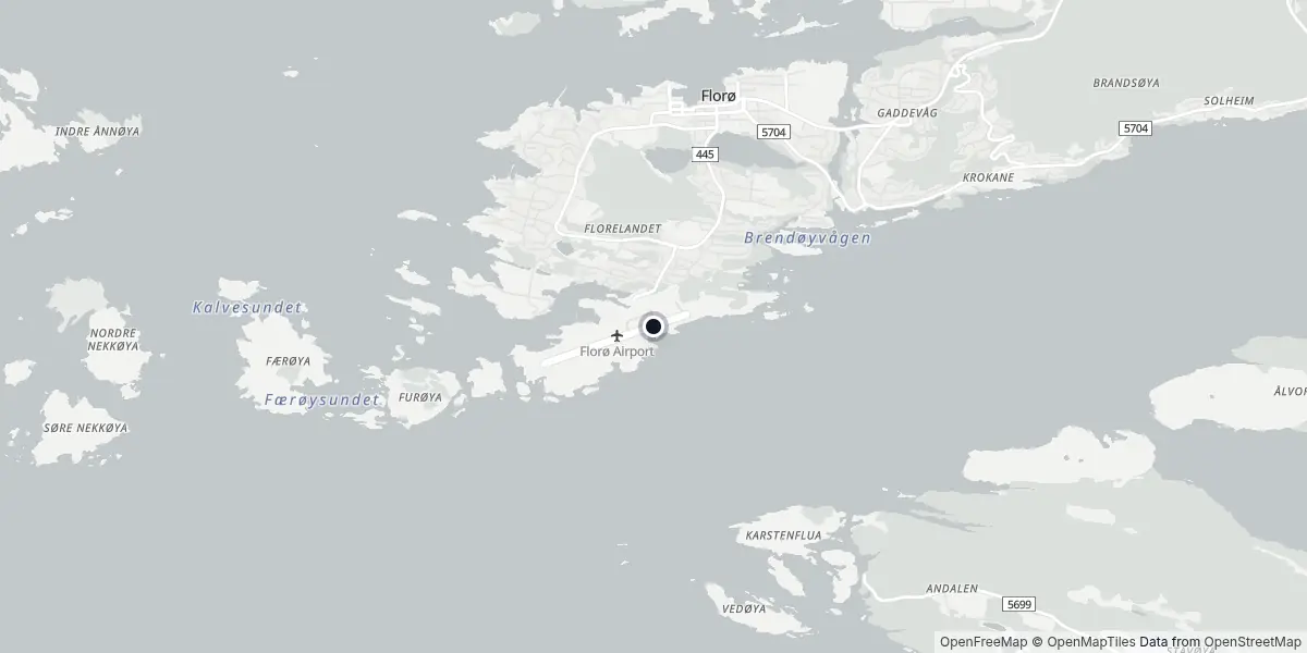 Mappa dell'Aeroporto di Florø