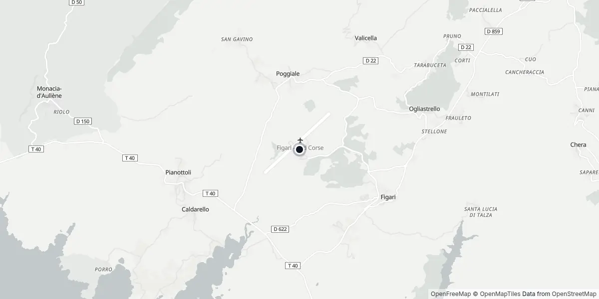Mappa dell'Aeroporto di Figari - Sud-Corse