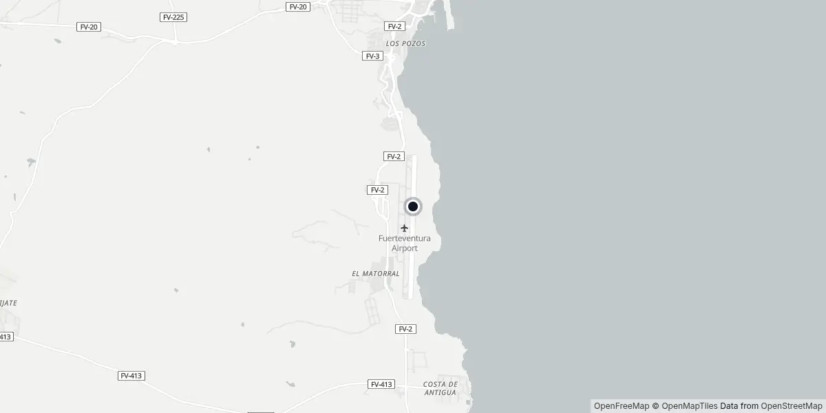 Mappa dell'Aeroporto di Fuerteventura
