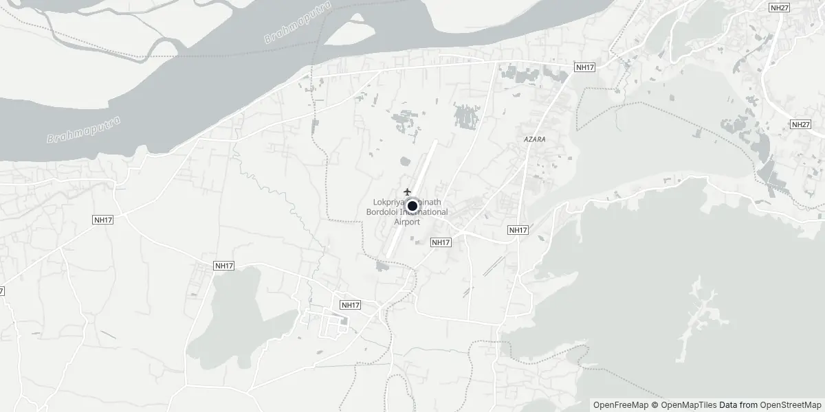 Mappa dell'Aeroporto di Guwahati - Lokpriya Gopinath Bordoloi