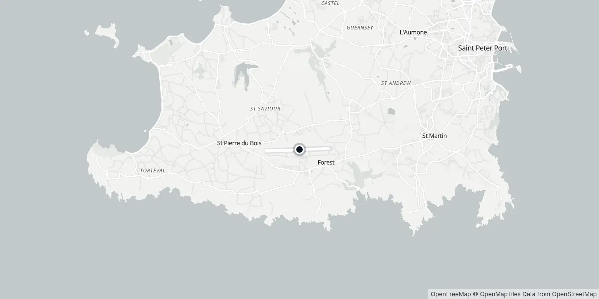 Mappa dell'Aeroporto di Guernsey