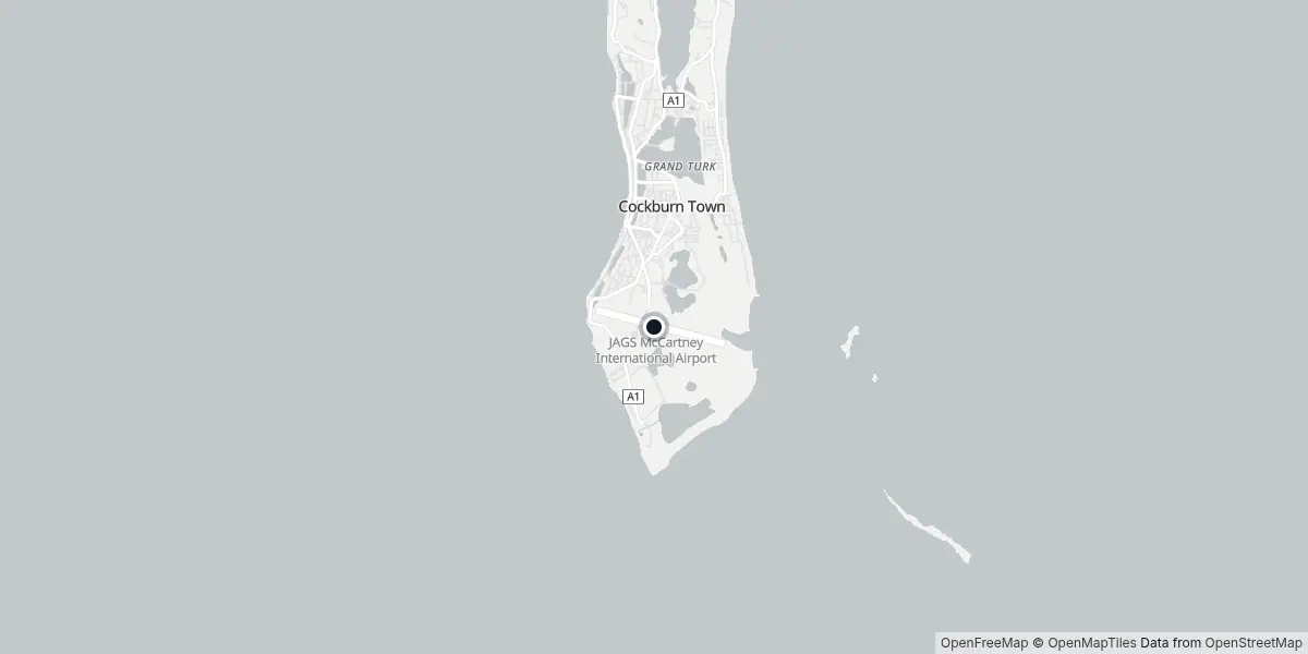 Mapa do Aeroporto de Cockburn Town - JAGS McCartney