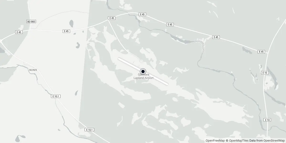 Mapa do Aeroporto de Gällivare