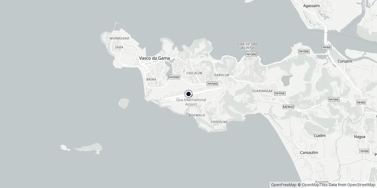 Mappa dell'Aeroporto di Goa - Dabolim