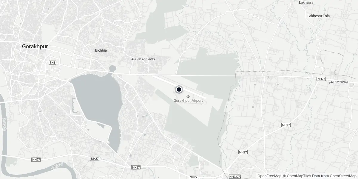 Mappa dell'Aeroporto di Gorakhpur