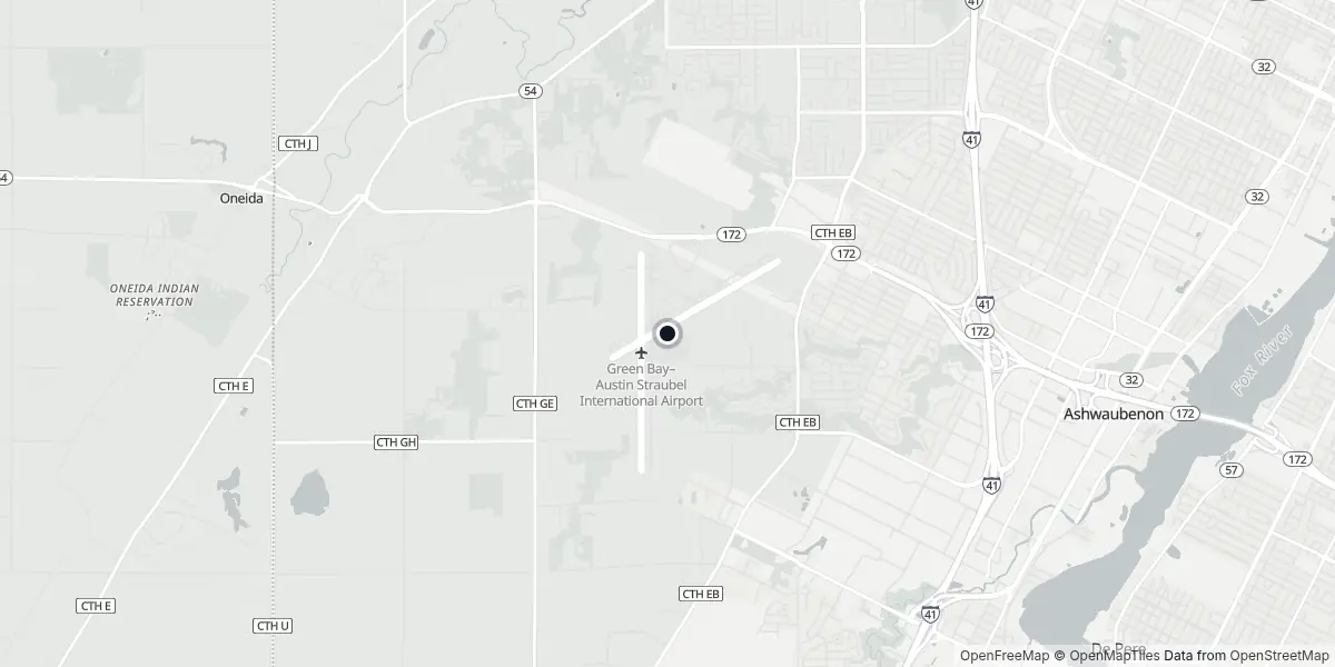 Mappa dell'Aeroporto di Green Bay - Austin Straubel