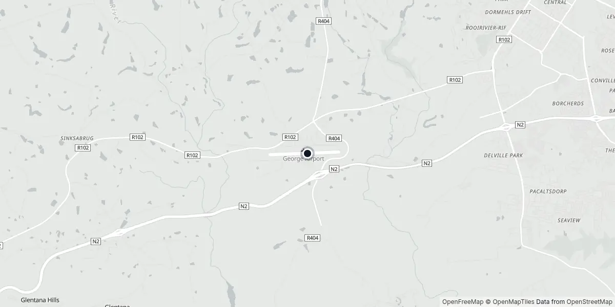 Mapa do Aeroporto de George