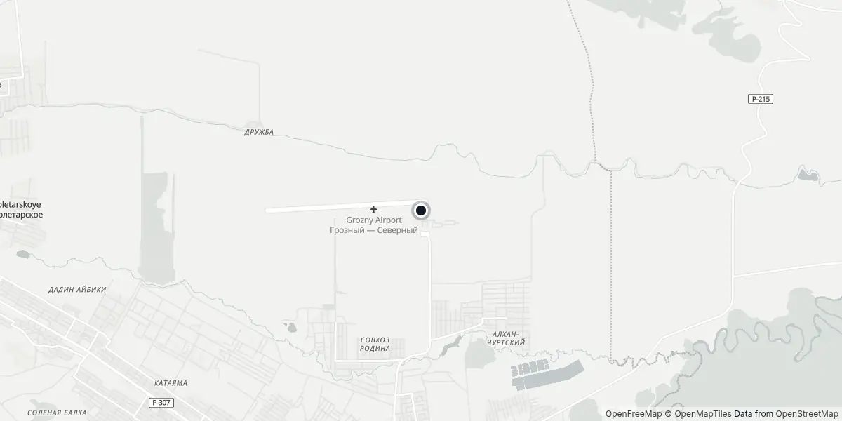 Mappa dell'Aeroporto di Groznyj Nord