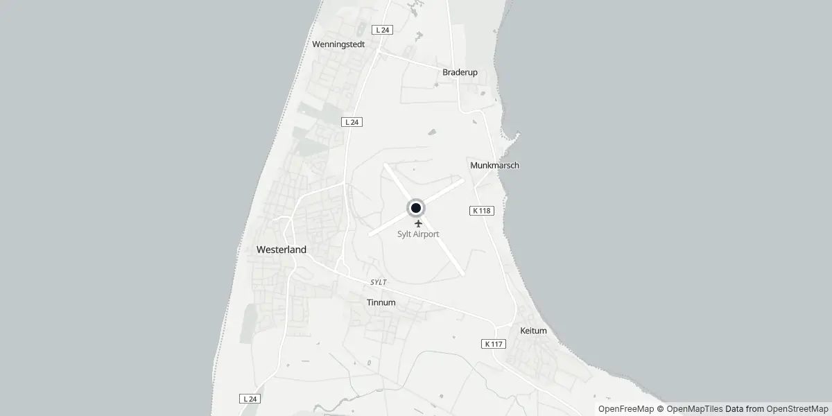 Mappa dell'Aeroporto di Westerland - Sylt
