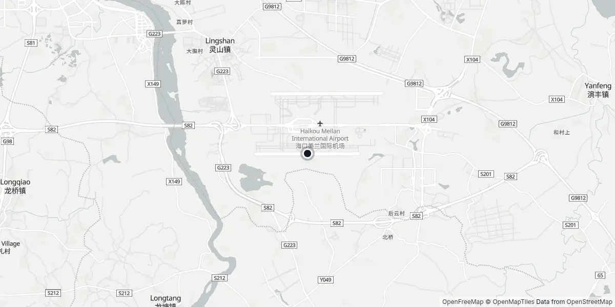 Mappa dell'Aeroporto di Haikou - Meilan