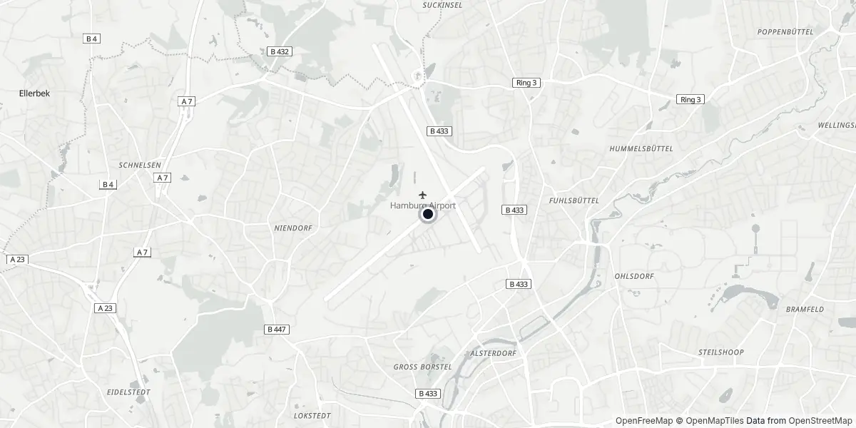 Mappa dell'Aeroporto di Amburgo