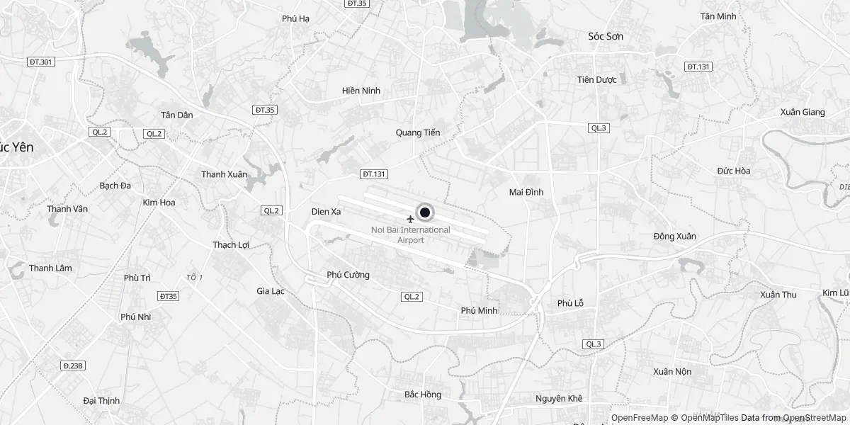 Mappa dell'Aeroporto di Hanoi - Noi Bai
