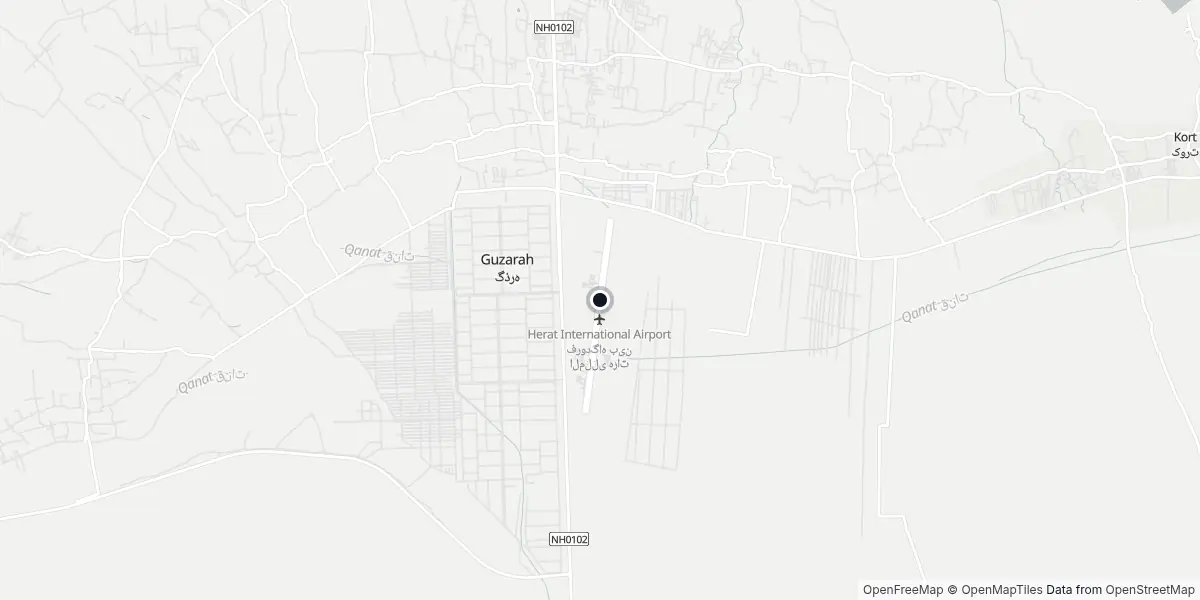 Kaart van Luchthaven Herat