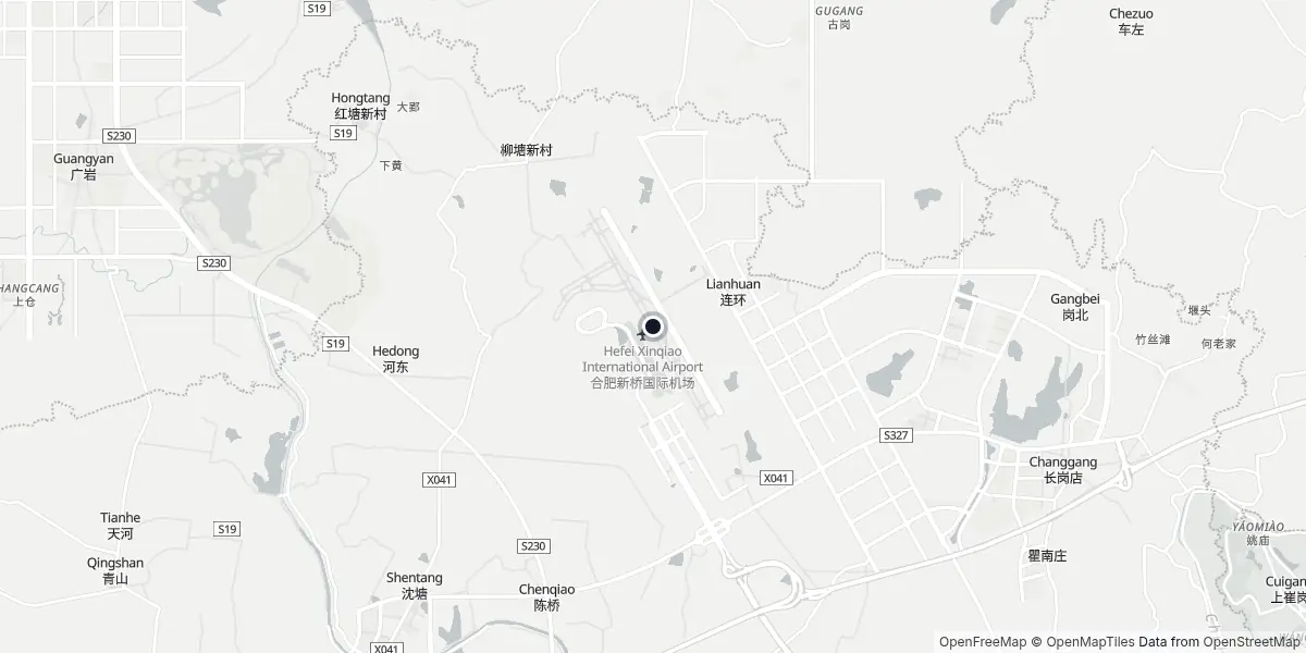 Mappa dell'Aeroporto di Hefei - Xinqiao