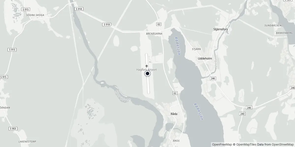 Mapa do Aeroporto de Hagfors